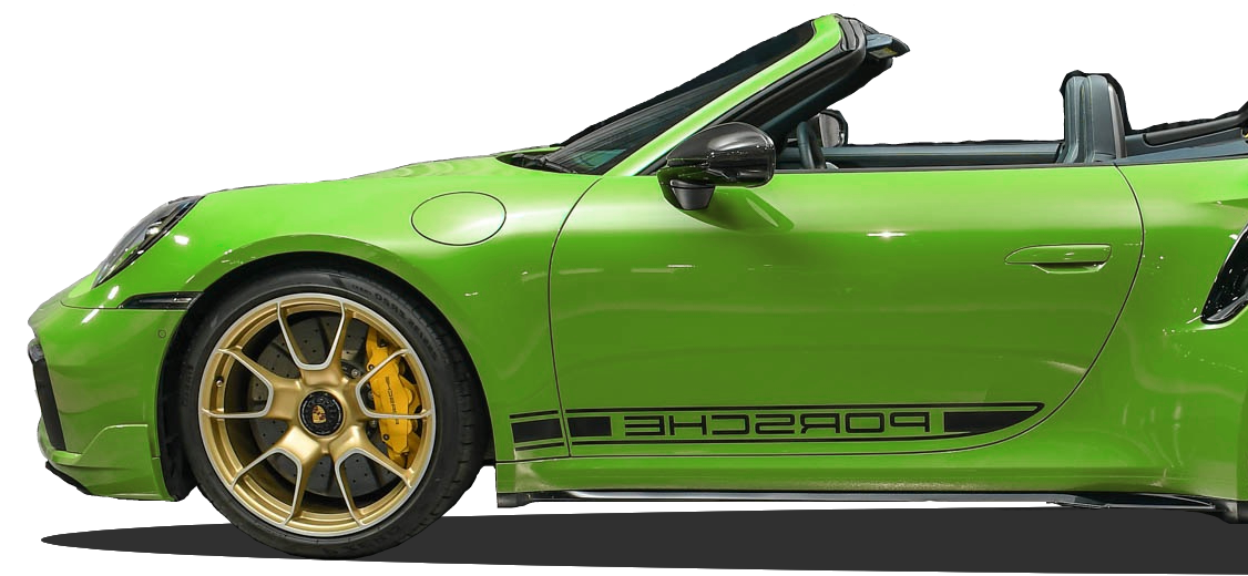green porsche car image from the side